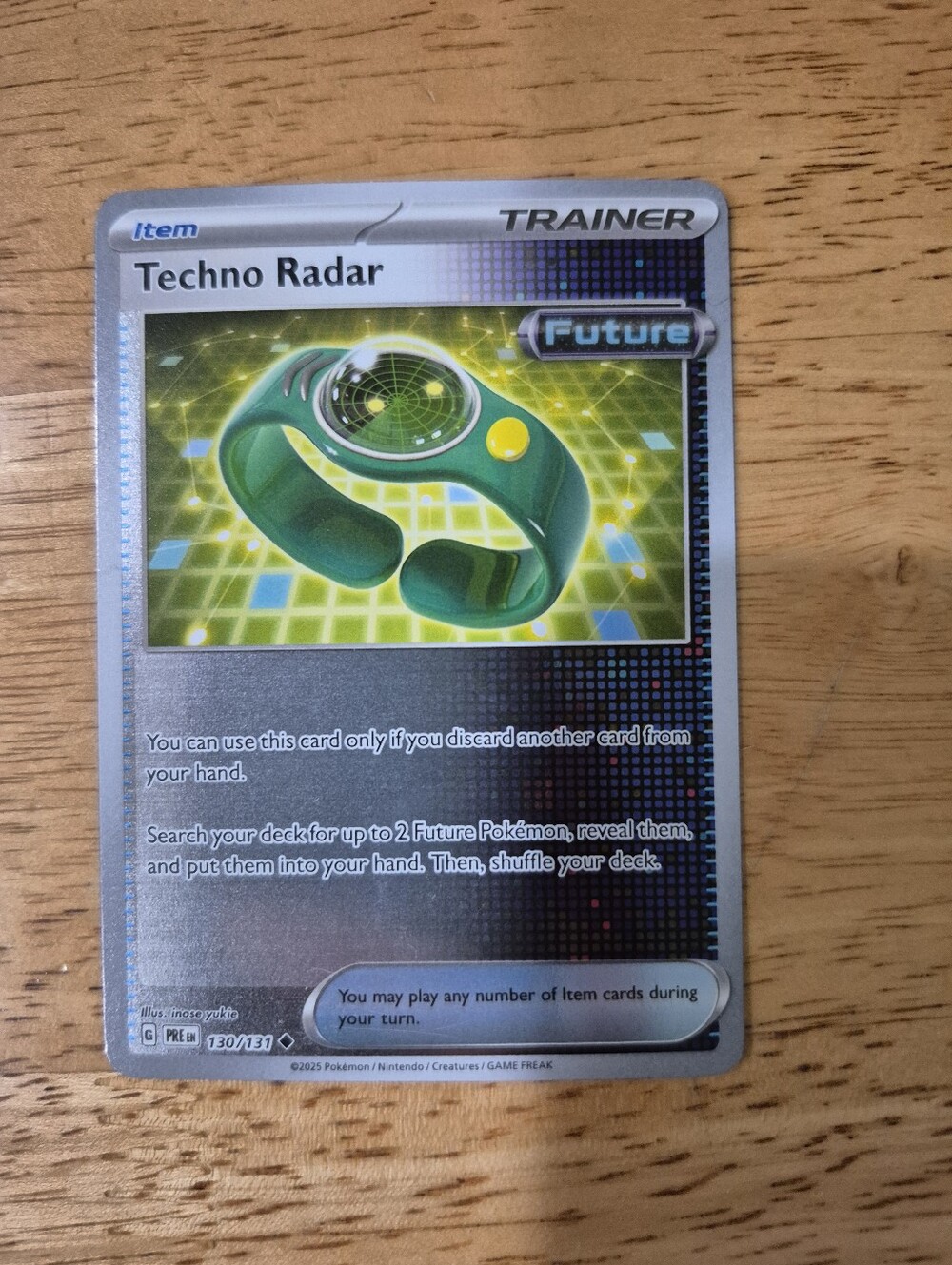 QTY 1 Pokemon Techno Radar Pokémon Trainer Item Card